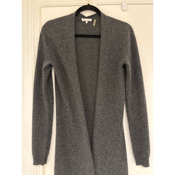 MINNIE ROSE 100% Cashmere Charcoal Gray Duster Sweater XS - Picture 5 of 5